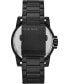 Фото #3 товара Мужские наручные часы с черным браслетом Diesel Mens Tough Guy Black Stainless Steel Bracelet Watch 48mm