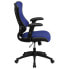 High Back Designer Blue Mesh Executive Swivel Chair With Adjustable Arms
