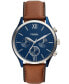 Фото #1 товара Часы Fossil Fenmore Blue Leather Watch