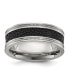 Фото #1 товара Stainless Steel Genuine Stingray Textured 8mm Band Ring