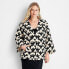 Фото #1 товара Women's Geo Print Oversized Quilted Jacket - Future Collective with Jenny K.