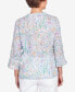 Фото #2 товара Petite Classic Pastels Paisley Flutter Sleeve Button Front Top