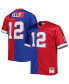 Фото #3 товара Men's Jim Kelly Royal and Red Buffalo Bills Big and Tall Split Legacy Retired Player Replica Jersey