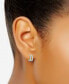 ფოტო #2 პროდუქტის Cubic Zirconia Lattice Small Huggie Hoop Earrings, 0.51", Created for Macy's