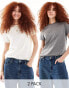 Фото #1 товара ASOS DESIGN ultimate t-shirt with crew neck in cotton blend 2 pack