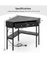 Фото #6 товара Space Saving Corner Computer Desk with 2 Large Drawers and Storage Shelf