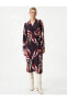 Фото #3 товара Платье Koton с длинным рукавом и застежкой на пуговицы