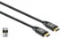 Фото #5 товара Кабель HDMI с Ethernet - 8K@60 Гц (ультра высокая скорость) - 3м (плетеный) - мужской-мужской - черный - 4K@120 Гц - Ultra HD 4k x 2k - полностью экранированные - контакты с покрытием золота - пожизненная гарантия - полиэтиленовый пакет - 3 м - HDMI тип A (стандартный) - HDMI тип A (стандартный) - 48 Гб - кабель HDMI с Ethernet Manhattan