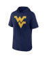 ფოტო #3 პროდუქტის Men's Navy West Virginia Mountaineers Primary Logo Hoodie T-shirt