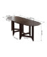 Фото #8 товара Rustic Drop-Leaf Dining Table with Small Drawer