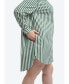 ფოტო #2 პროდუქტის Plus Size Over d Shirt Dress Stripe