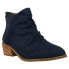 Corkys Sis Round Toe Chelsea Booties Womens Blue Casual Boots 80-9996-NAVY