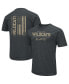 Фото #1 товара Men's Heathered Black Arizona Wildcats OHT Military-Inspired Appreciation Flag 2.0 T-shirt