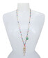 Faux Stone and Imitation Pearl Christmas Skeleton Long Pendant Necklace