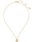 ფოტო #1 პროდუქტის Gold-Tone Stone Orb Mini Pendant Necklace, 16" + 3" extender