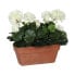 Фото #1 товара Декоративное растение Mica Decorations Керамика Белый Жёлтый PVC Герань (29 x 13 x 40 cm)