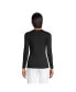 ფოტო #2 პროდუქტის Petite Cotton Rib Long Sleeve Crewneck T-Shirt