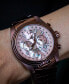 ფოტო #5 პროდუქტის Women's Katherine Chronograph Multifunctional Chocolate Ion-Plated Stainless Steel Bracelet Watch 40mm