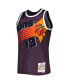 Фото #3 товара Men's Steve Nash Purple Phoenix Suns Hardwood Classics Off-Court Swingman Jersey