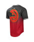 Фото #3 товара Men's Post Trae Young Black, Red Atlanta Hawks Ombre Name and Number T-shirt