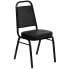Фото #4 товара Hercules Series Trapezoidal Back Stacking Banquet Chair In Black Vinyl - Black Frame