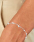 ფოტო #2 პროდუქტის Children's Imitation Pearl & East West Cross Chain Bracelet