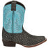 Фото #1 товара Nocona Boots Fynn Embroidery Square Toe Cowboy Toddler Boys Black, Blue Casual