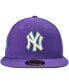 Фото #3 товара Men's Purple New York Yankees Lime Side Patch 59FIFTY Fitted Hat