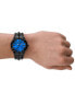 ფოტო #4 პროდუქტის Men's Vert Three Hand Date Black Stainless Steel Watch 44mm