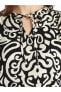 Фото #4 товара LCWAIKIKI Classic Bağlamalı Yaka Desenli Uzun Kollu Oversize Kadın Bluz