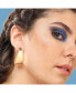 ფოტო #3 პროდუქტის Women's Gold Minimal Hoop Earrings