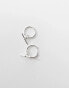 Фото #4 товара Orelia sterling silver t-bar huggie hoop earrings