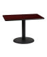 30"X42" Rectangular Laminate Table With 24" Round Table Base