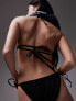 Фото #2 товара Topshop mix and match crinkle triangle bikini top in black