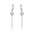 Long silver earrings with zircons AGUC1977