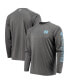 Фото #2 товара Men's Heathered Charcoal North Carolina Tar Heels PFG Terminal Tackle Raglan Omni-Shade Long Sleeve T-shirt