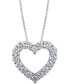 Фото #1 товара Macy's diamond Heart 18" Pendant Necklace (3 ct. t.w.) in 14k White Gold