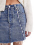 Levi's Recrafted icon denim skirt in mid blue