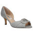 Фото #2 товара Nina Corrine Peep Toe Evening Pumps Womens Silver Dress Casual CORRINE-SILVER