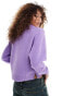 Фото #2 товара Monki knitted polo jumper in purple