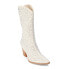 Фото #3 товара COCONUTS by Matisse Twain Studded Zippered Pointed Toe Womens Off White Casual