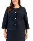 ფოტო #3 პროდუქტის Plus Size Tweed Button-Up Pencil Skirt Suit