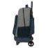 School Rucksack with Wheels Kappa Dark navy Grey Navy Blue 33 X 45 X 22 cm