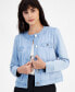 ფოტო #3 პროდუქტის Women's Jewel-Neck Button-Front Jacket