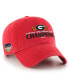 ფოტო #1 პროდუქტის Men's Red Georgia Bulldogs 2023 Orange Bowl Champions Clean Up Adjustable Hat