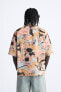 Фото #3 товара Рубашка с абстрактным принтом ZARA