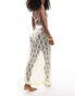 Фото #4 товара Miss Selfridge beach crochet tie side maxi sarong in cream