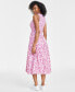 Фото #4 товара Women's Smocked Tank Midi Dress, Created for Macy's