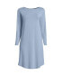 Plus Size Cooling Long Sleeve Knee Length Sleepshirt Nightgown