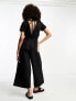 Фото #2 товара ASOS DESIGN soft denim jumpsuit in black